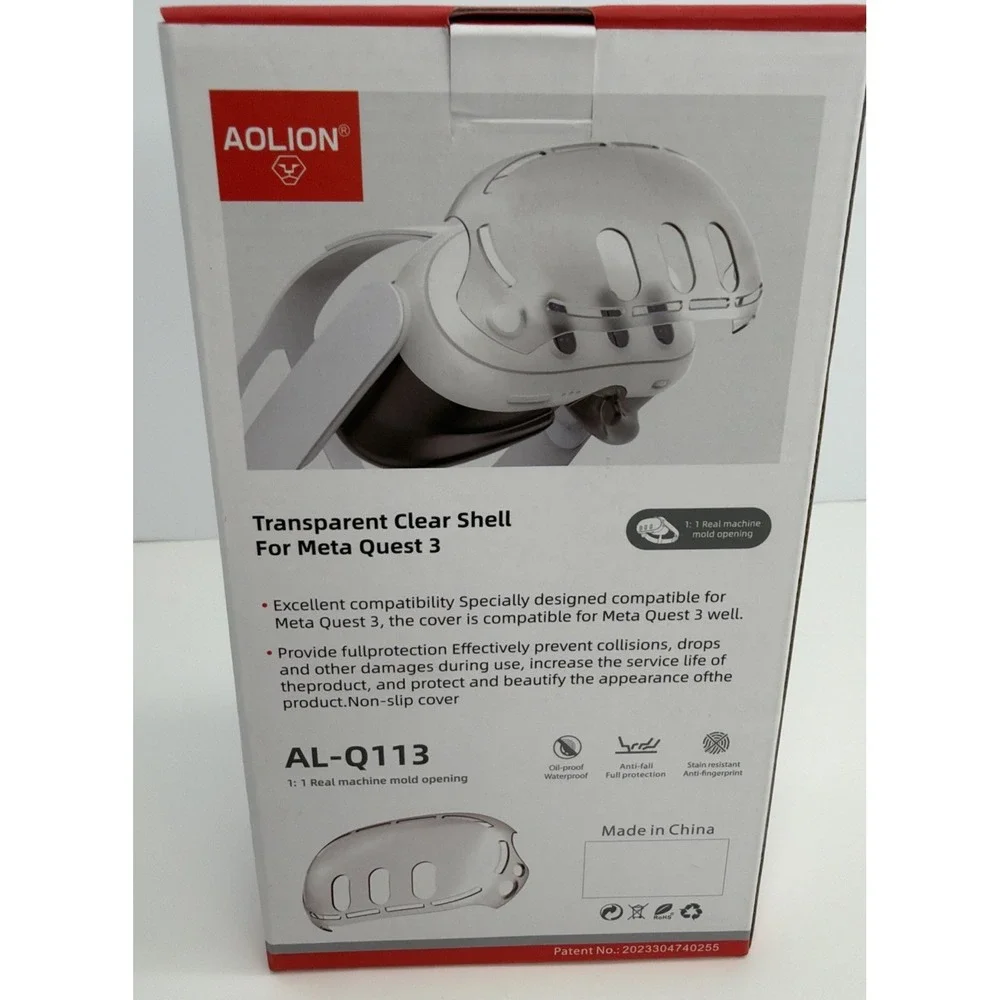 Protector Dustproof Shell For Meta Quest 3 VR Helmet Host Clear PC Case - NEW